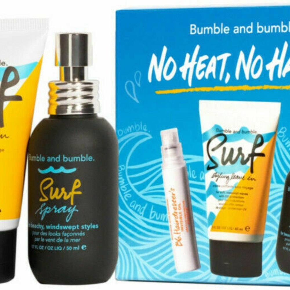 Bumble & Bumble Hair Products Beach Waves anti-frizz 3 pc set plus MAKEUP BONUS